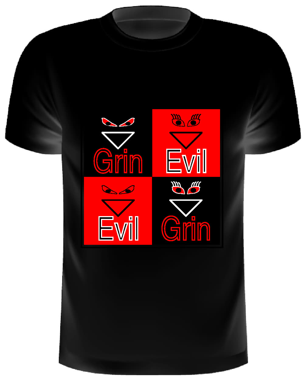GrinEvil — Logo — t-shirt nera