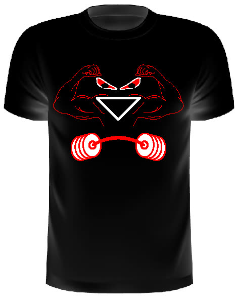 GrinEvil — Palestra — t-shirt nera uomo